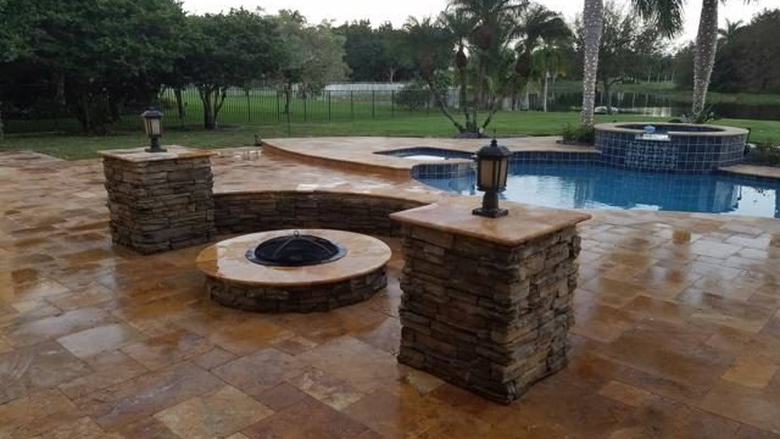 Custom pool and patio project by Cliff's Pools & Patios for Boynton Beach, FL homeowners