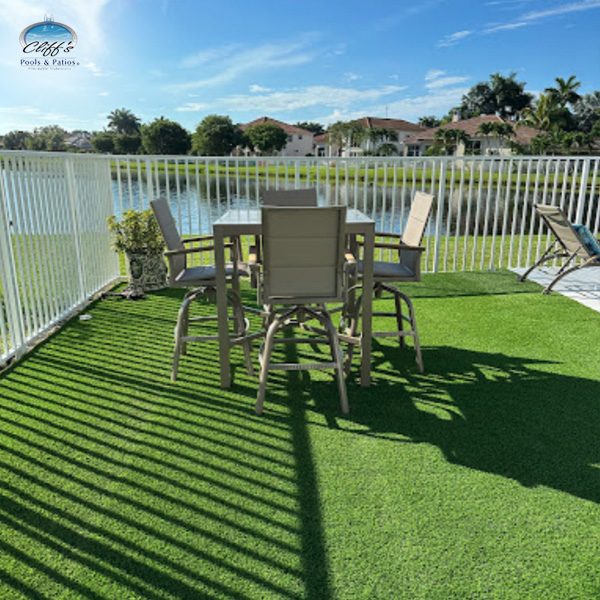 Cliff's Pools & Patios artificial turf installation