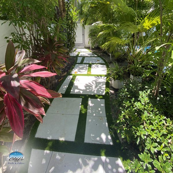 Cliff's Pools & Patios artificial turf installation