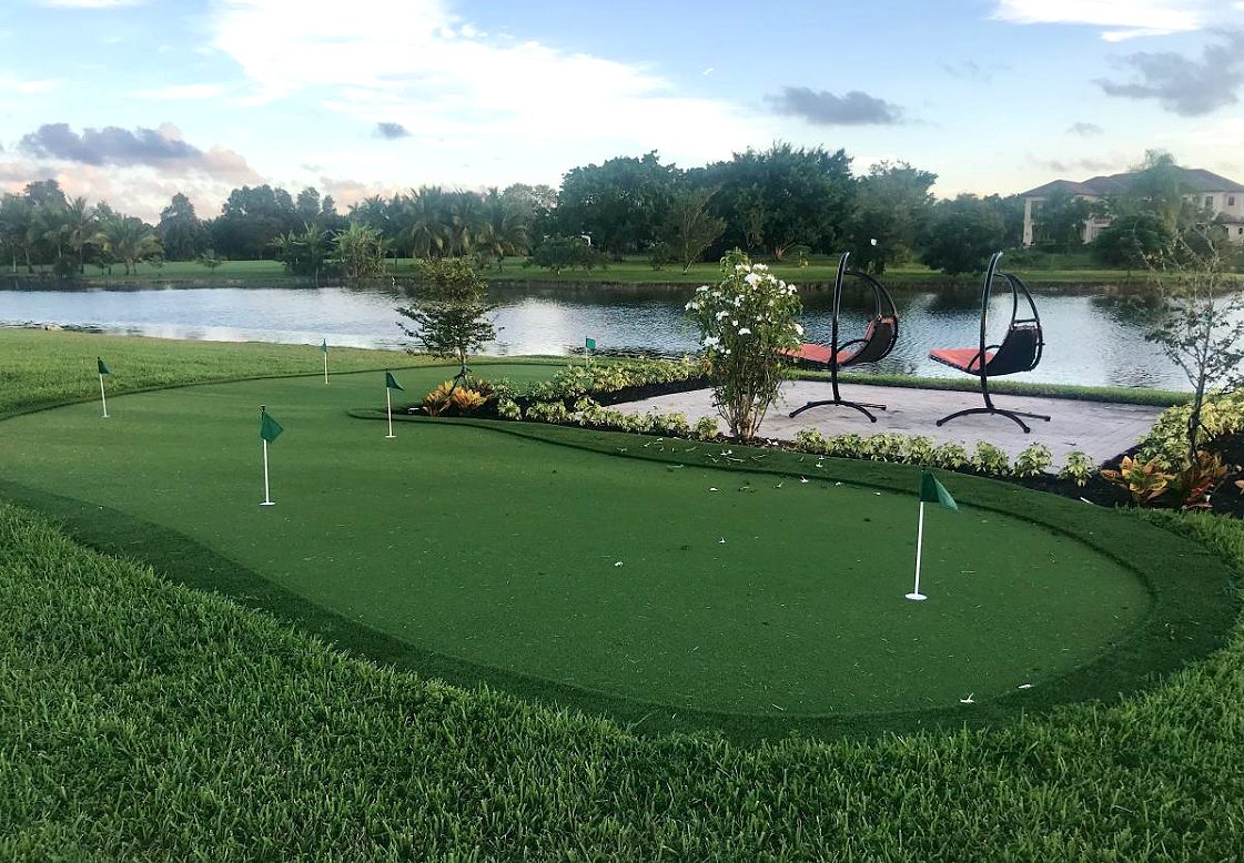Cliff's Pools & Patios artificial turf installation