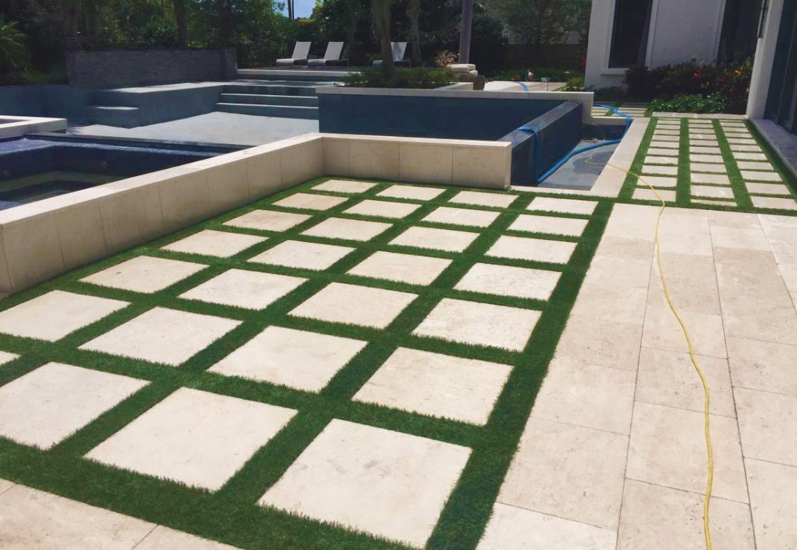 Cliff's Pools & Patios artificial turf installation