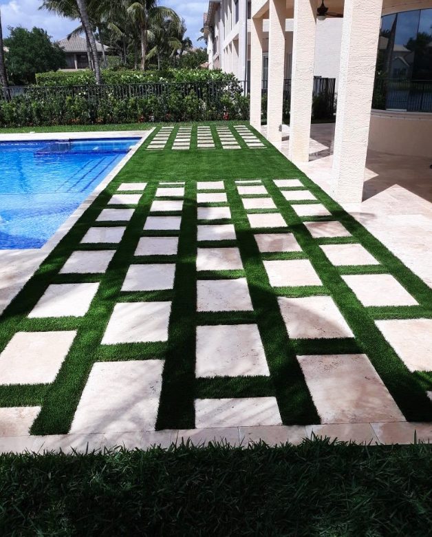 Cliff's Pools & Patios artificial turf installation