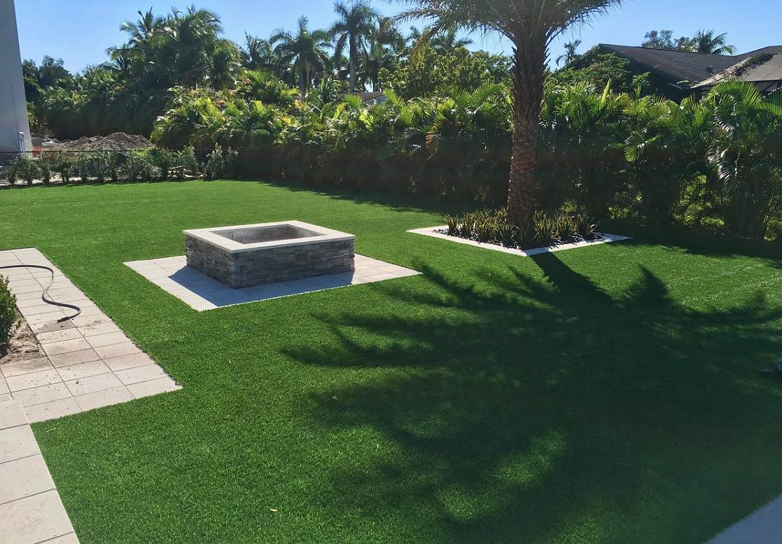 Cliff's Pools & Patios artificial turf installation