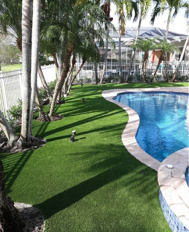 Cliff's Pools & Patios artificial turf installation