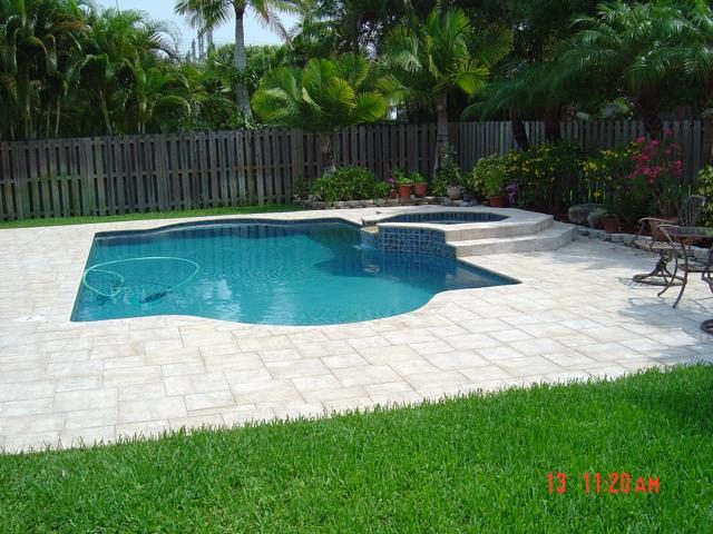 Cliff's Pools & Patios paver pool deck and patio