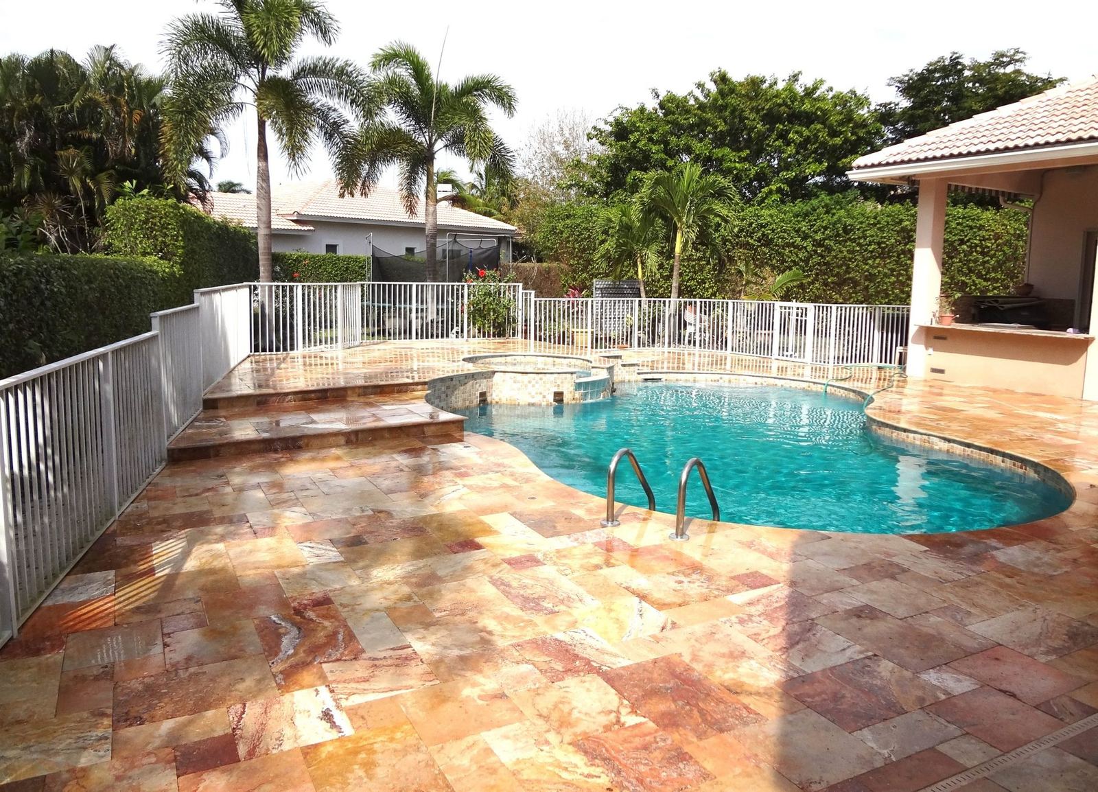 Cliff's Pools & Patios paver pool deck and patio