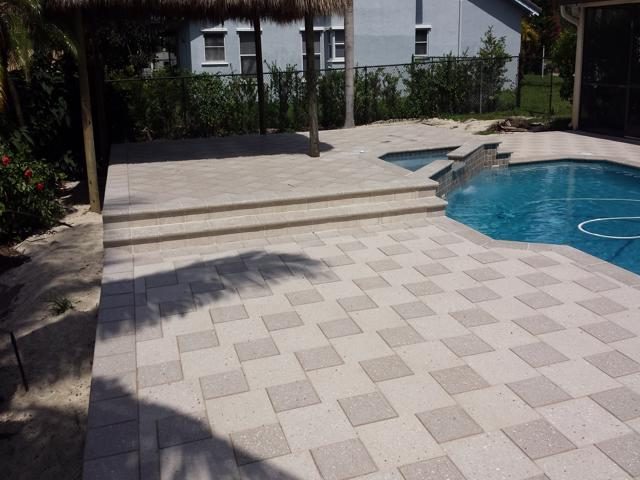 Cliff's Pools & Patios paver pool deck and patio